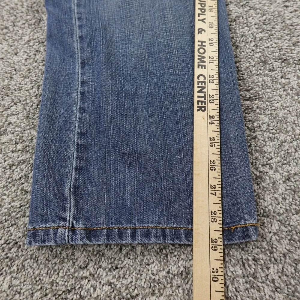 Levis Jeans Mens 38X29 Dark Blue Denim Pants 505  Straight Leg Whiskered Western